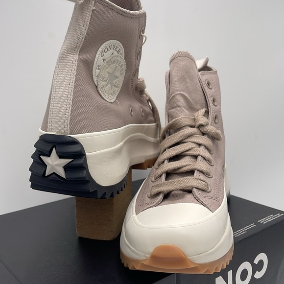 Converse WMNS RUN STAR HIKE HI WONDER STONE/EGRET/BLACK A08706C Platforms Snkrs - Picture 8 of 16